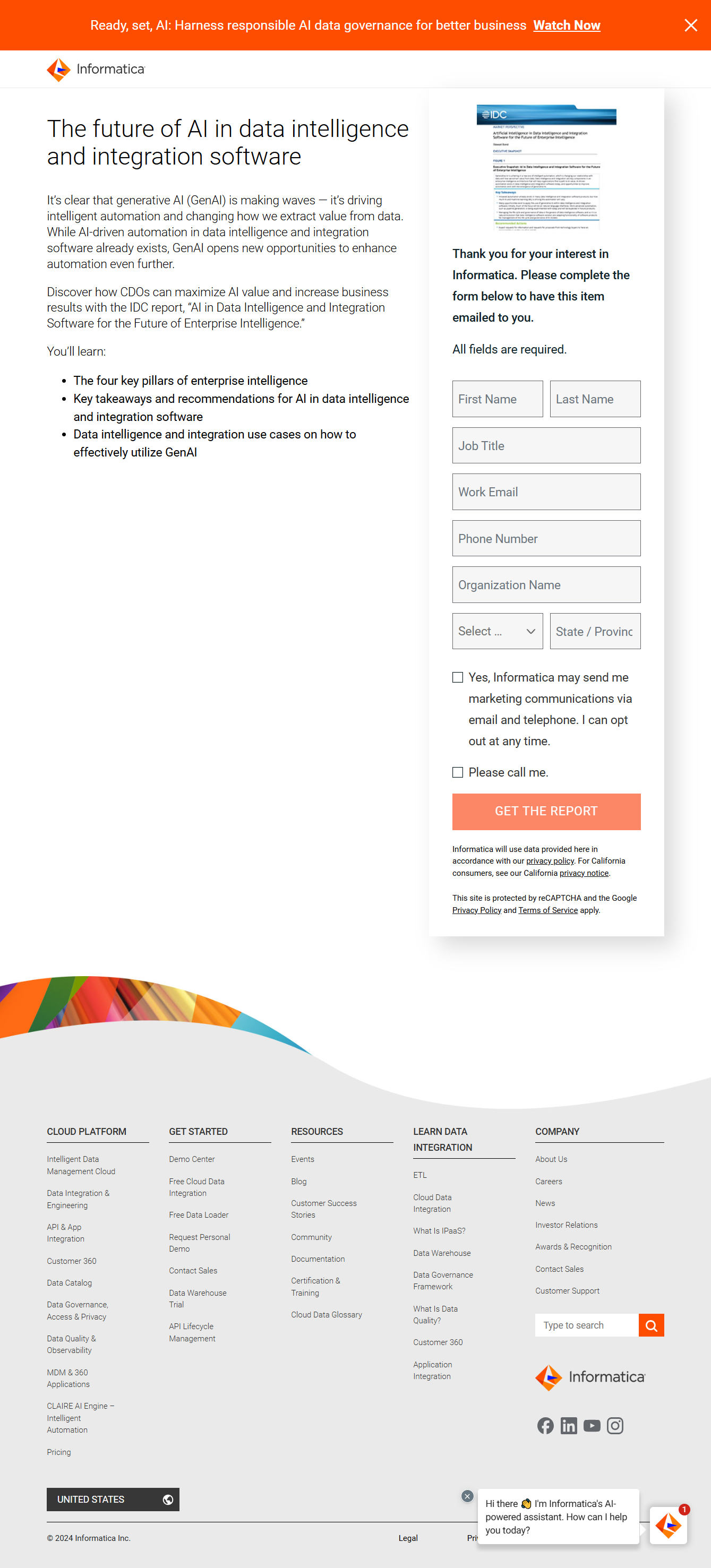 Informatica technical report landing page